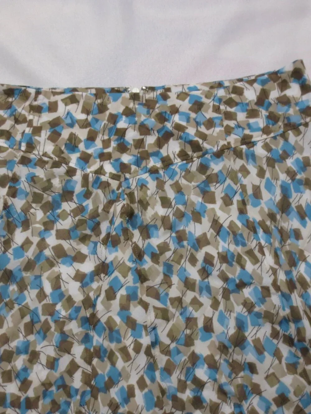 NWT ALLISON TAYLOR womens SKIRT teal BROWN a-line TWIRL career TURQUOISE SIZE 10